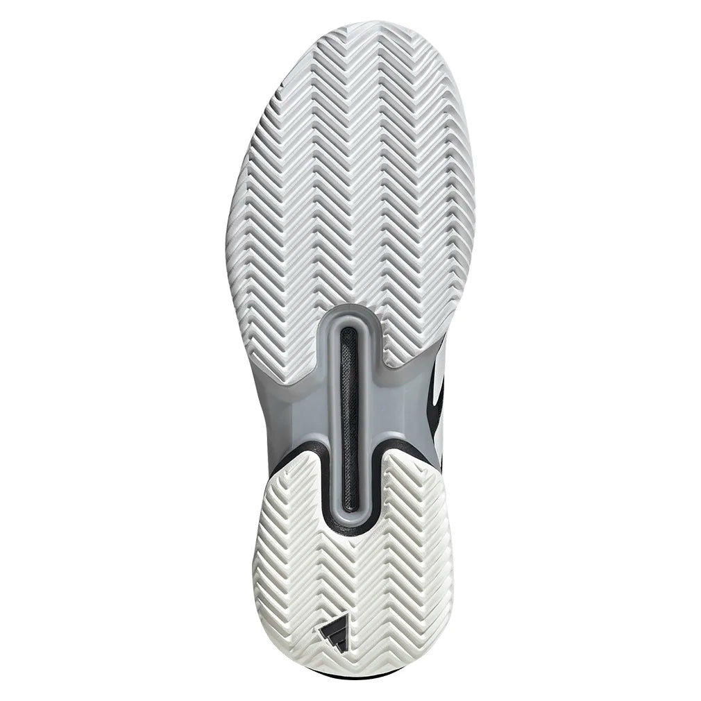 Men's adidas adizero Ubersonic 5 Clay Court Tennis Shoes - Core Black/Zero Metallic | Lightweight Performance for Clay Court Play & Training