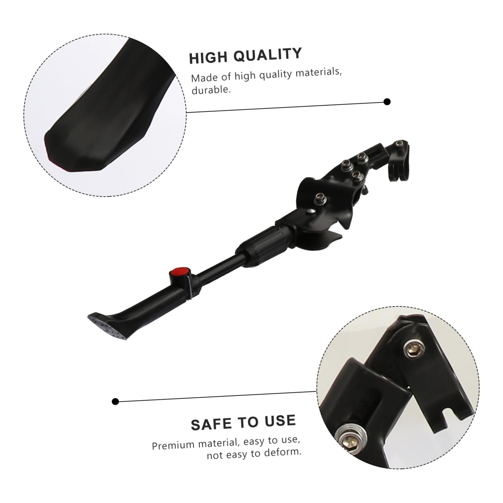 AUTSUPPL Heavy Duty Mountain Bike Kickstand - Durable Bicycle Stand for Easy Installation - Perfect for Home, Park, Trail & Outdoor Cycling Accessories