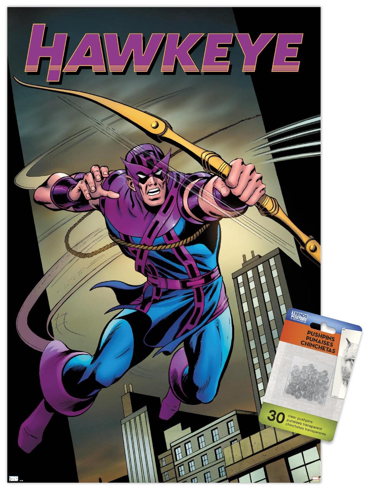 Marvel Hawkeye Freefall #1 Premium Wall Poster with Push Pins - Perfect for Comic Book Fans, Home Decor & Office Display