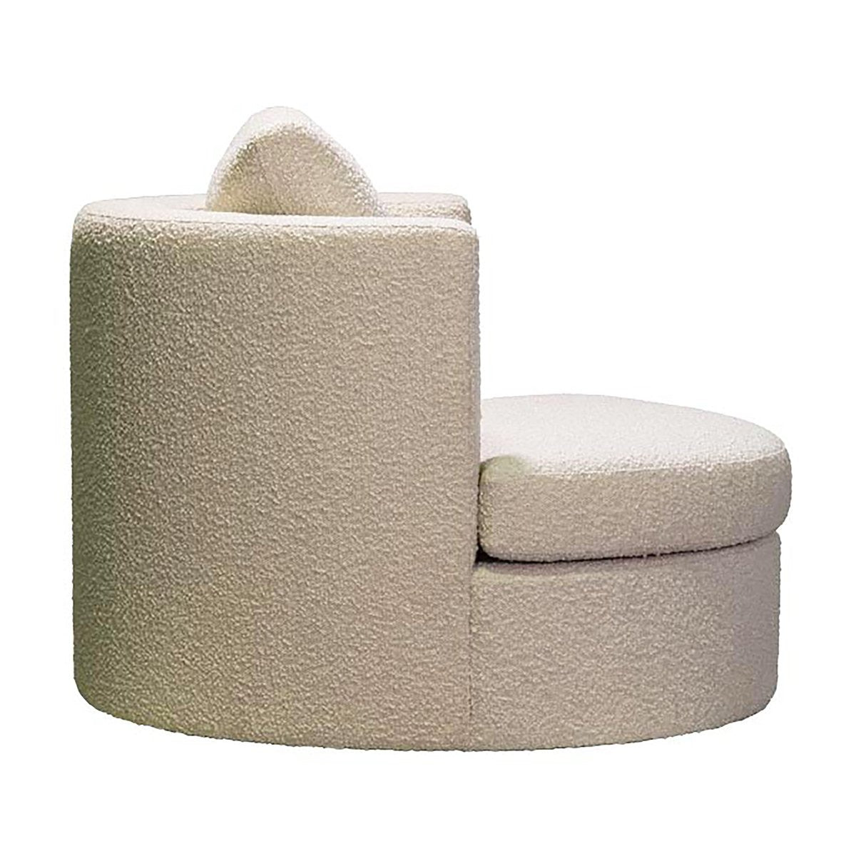 Bergman Boucle Swivel Lounge Chair - Modern Velvet Accent Chair with 360° Rotation for Living Room, Bedroom & Office - Comfortable Reading Chair with Thick Cushion and Metal Base