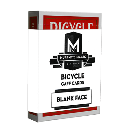 Premium Blank Face Bicycle Playing Cards (Red) - Ideal for Magic Tricks, Cardistry & Poker Games - Perfect for Professional Magicians & Card Enthusiasts