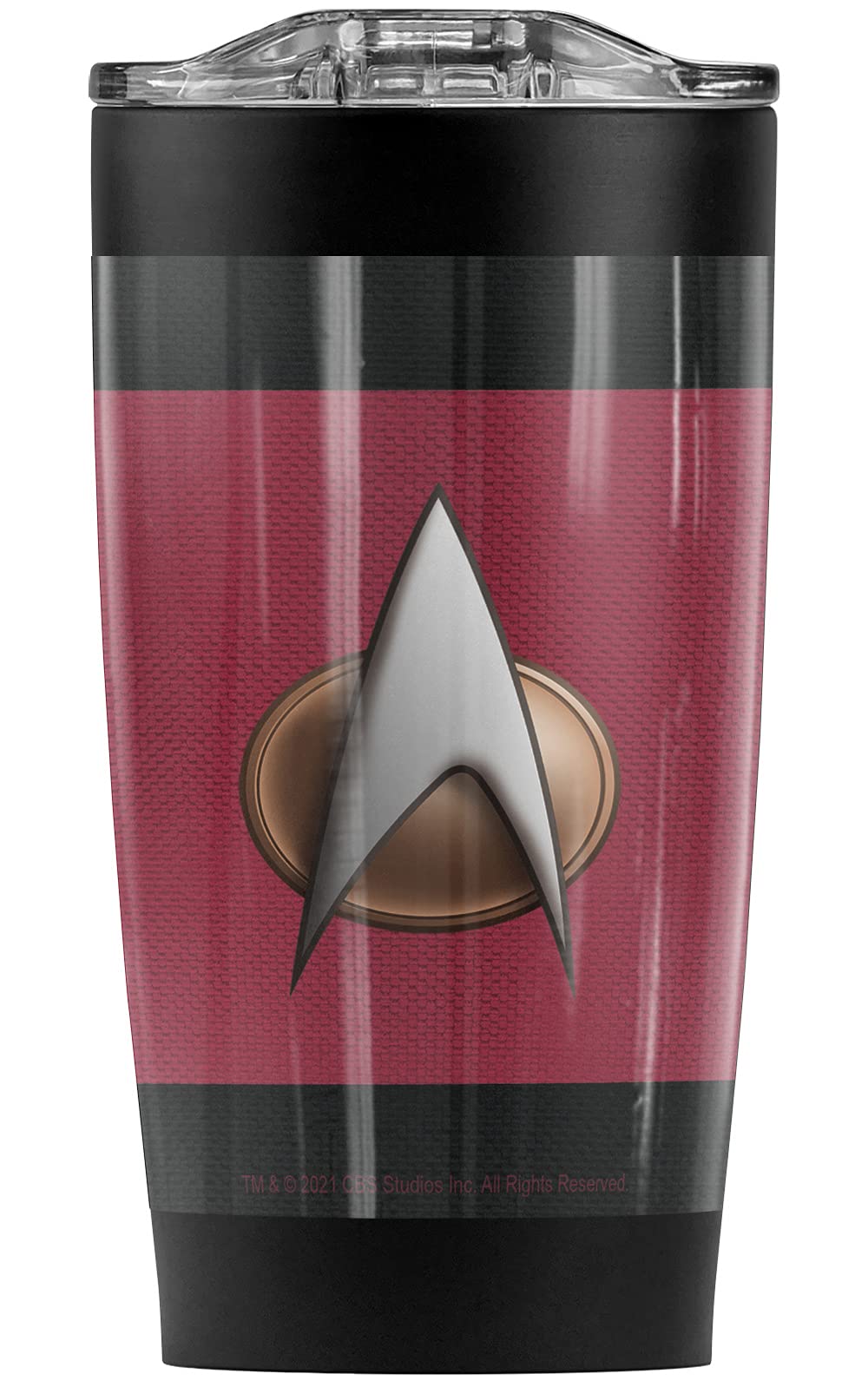 Star Trek TNG Command Uniform Stainless Steel Tumbler 20 oz - Vacuum Insulated Coffee Travel Mug with Leakproof Sliding Lid | Double Wall Insulation for Hot & Cold Drinks | Perfect for Office, Commuting, and Outdoor Adventures