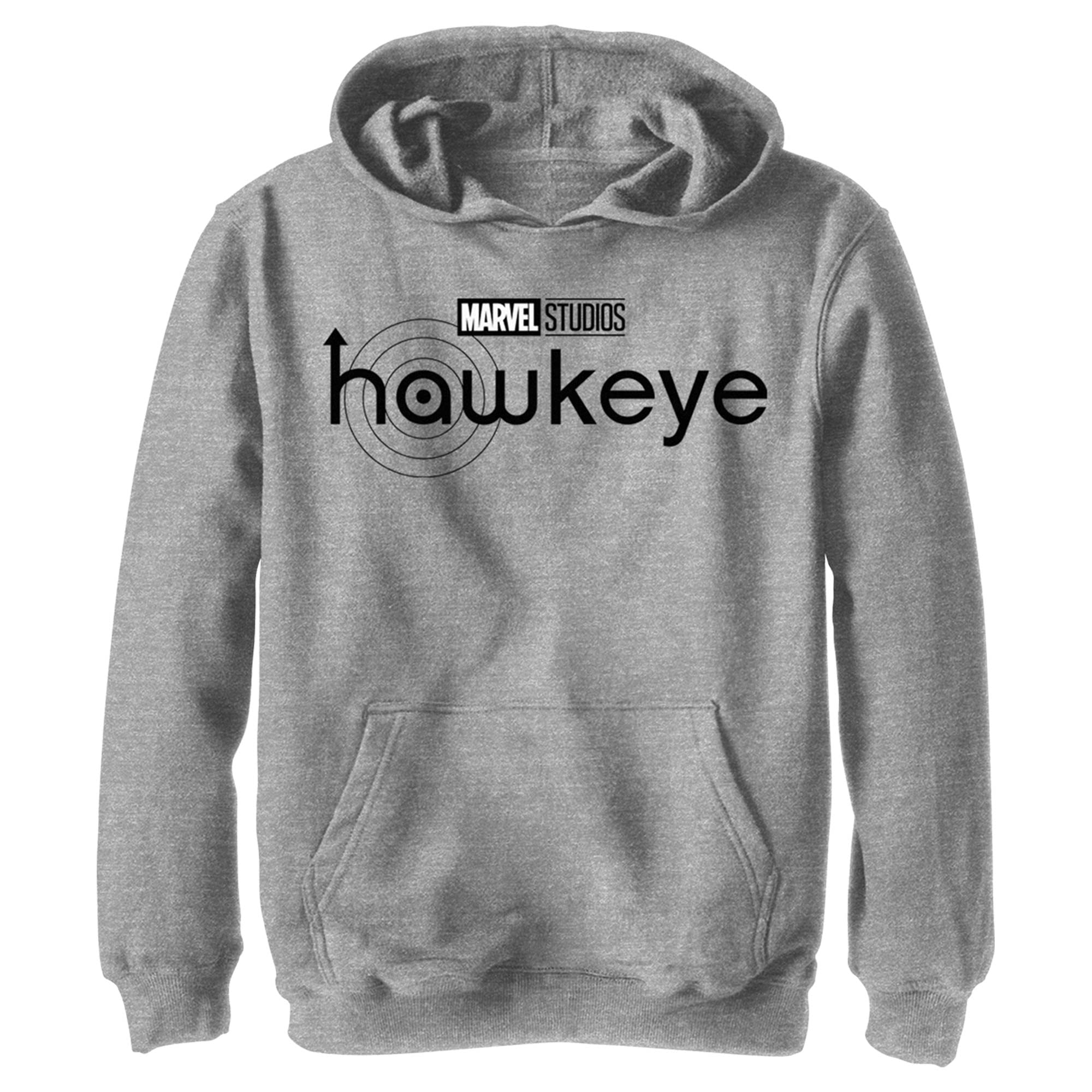 Marvel Boys' Hawkeye Black Logo Hoodie - Kids Superhero Sweatshirt | Soft Cotton Pullover for Boys | Perfect for Halloween, Cosplay & Everyday Wear