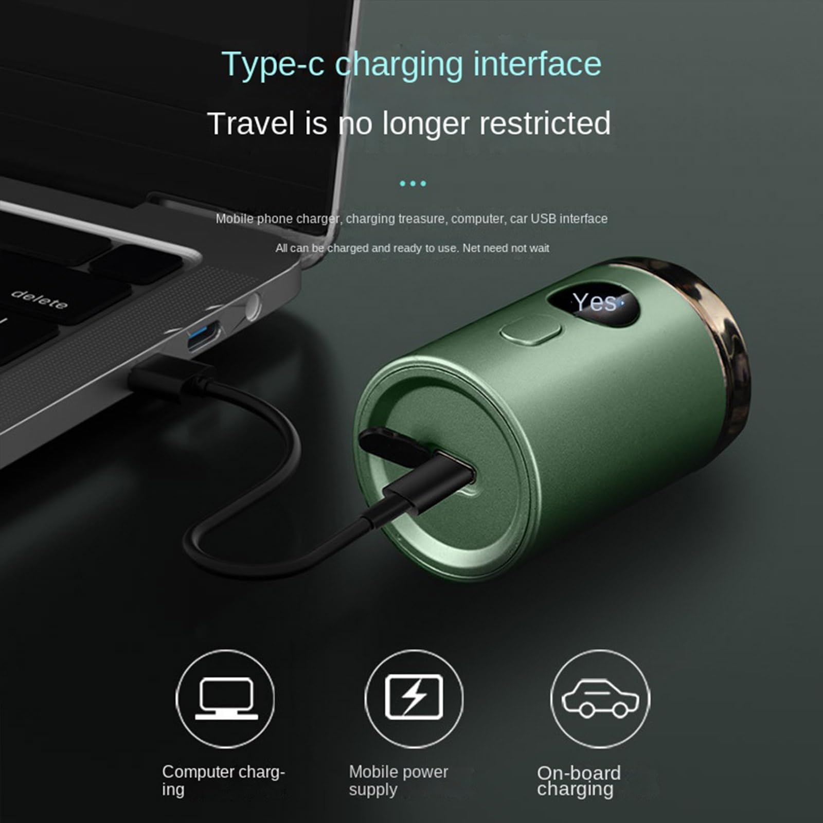 Vishopee Mini Portable Electric Shaver - USB Rechargeable, Waterproof, with Digital Display for Men & Women | Perfect for Travel, Gym, and Daily Grooming (#2)