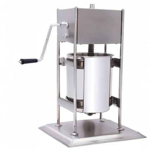 Stainless Steel Manual Churro Maker Machine - 10L Vertical Latin Fruit & Dough Press for Homemade Churros, Donuts, Sausages - Perfect for Commercial Kitchens, Bakeries & Home Use