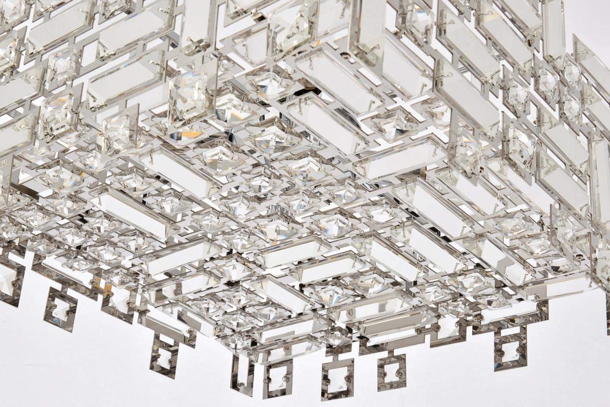 2100D18C/RC Picasso Collection 4-Light Clear Glass Pendant Lamp - 18