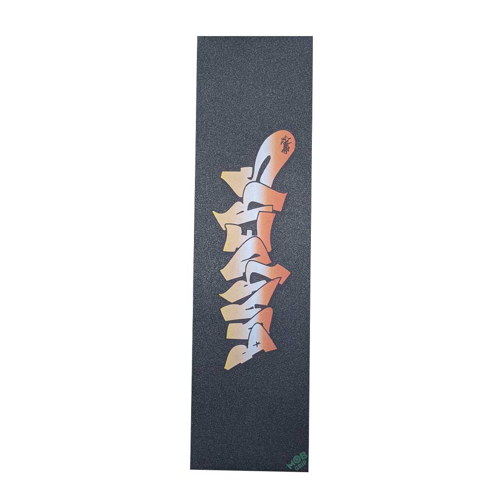 Boarders x Mob Grip Grip Tape - Orange Skateboard Grip Tape for Enhanced Control and Durability | Perfect for Street Skating, Longboarding, and Skatepark Tricks