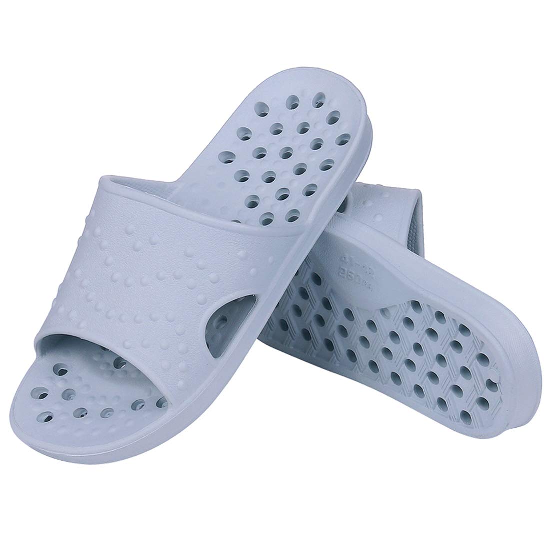 Women's Quick-Drying Shower Shoes with Arch Support - Lightweight Pool Slides & Beach Sandals with Drain Holes for Swimming, Gym, and Spa