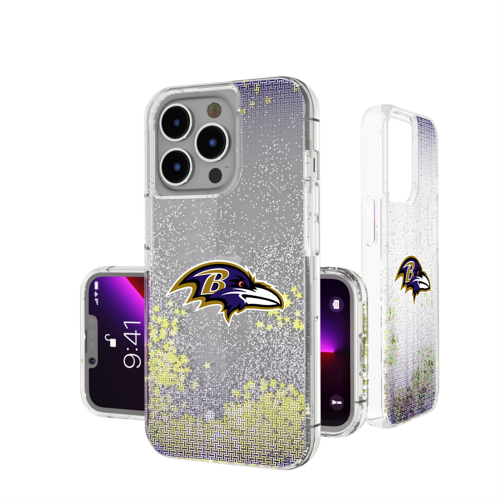 Baltimore Ravens Glitter Phone Case - Shockproof Protective Cover for iPhone & Samsung - Perfect for Game Day & Everyday Use