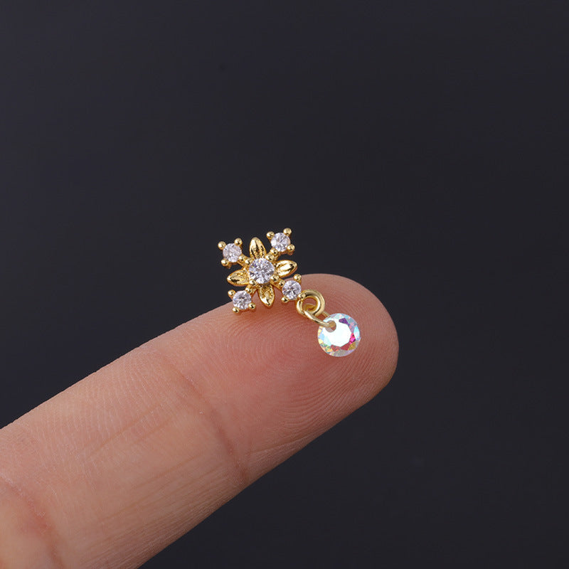 20G Cartilage Dainty Tiny Stud Earrings with Opal Gemstone | Minimalist Jewelry for Women | Perfect for Everyday Wear, Parties & Gifts