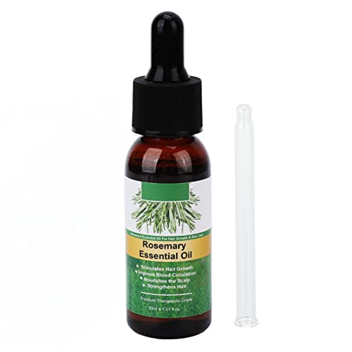 Organic Rosemary Hair Growth Oil - 30ml Natural Hair Loss Treatment & Strengthening Hair Care Essential Oil for Thicker, Healthier Hair - Perfect for Daily Scalp Massage & Hair Nourishment