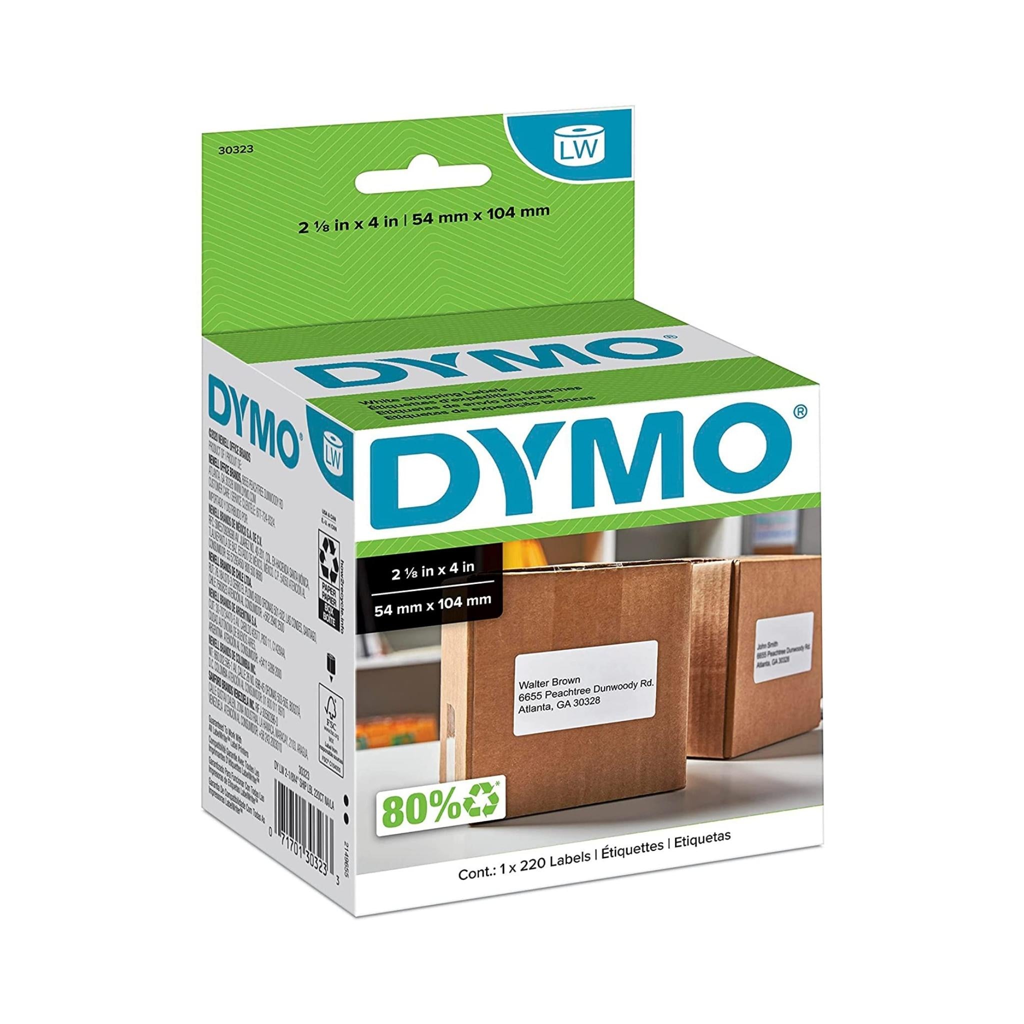 DYMO LabelWriter 2 1/8 x 4 Shipping Labels - Compatible with DYMO LabelWriter Printers - Perfect for USPS, UPS, FedEx & Amazon FBA Shipping - 100 Sheets/Pack