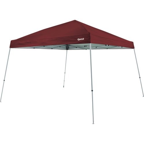 Quest 10x10 Slant Leg Instant Pop Up Canopy Tent - Portable Outdoor Shelter for Camping, Beach, Picnics & Backyard Parties