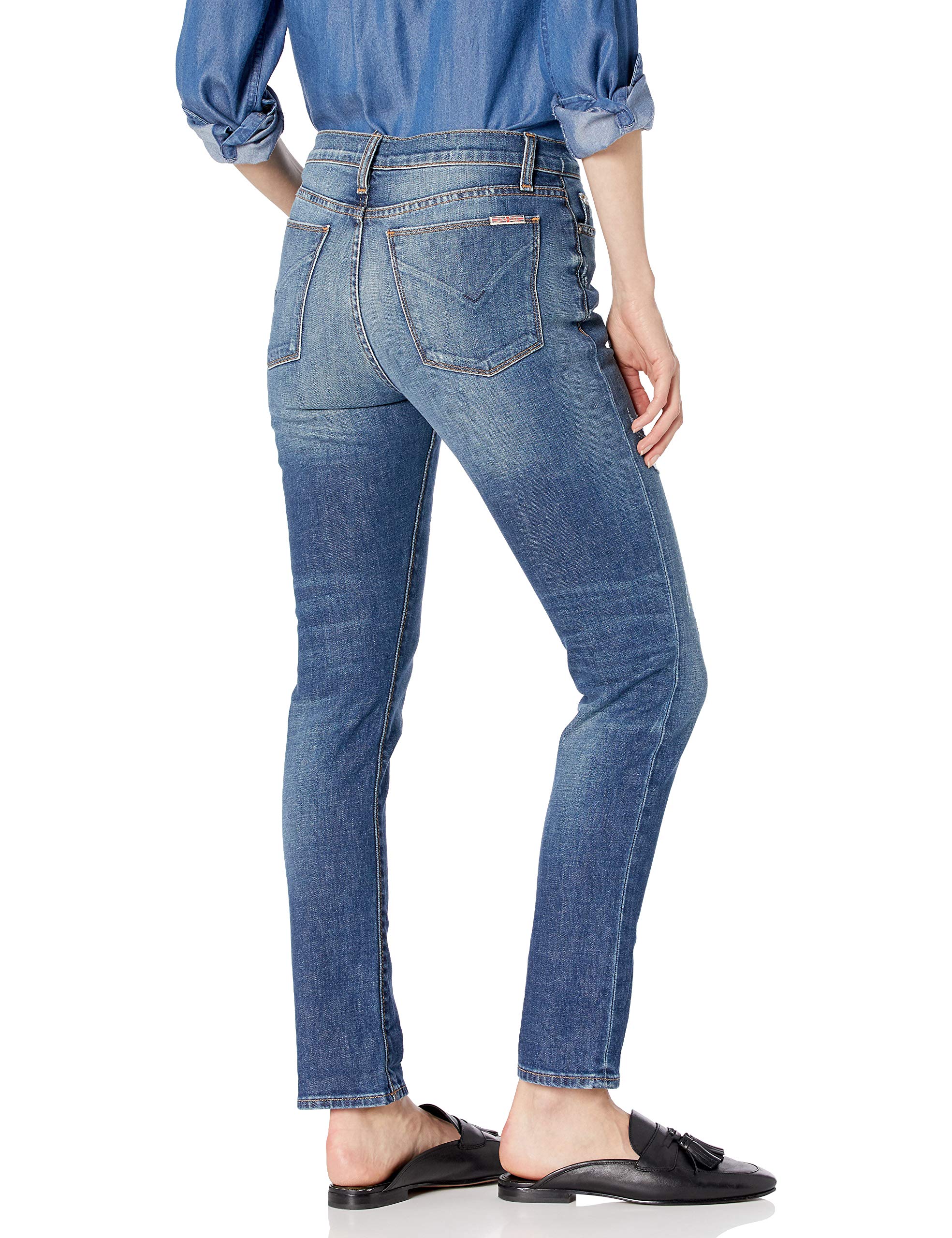 HUDSON Women's Riley Crop Relaxed Straight 5 Pocket Jean - High Waist Stretch Denim Pants for Casual Outfits & Everyday Wear | Perfect for Work, Weekend & Date Night