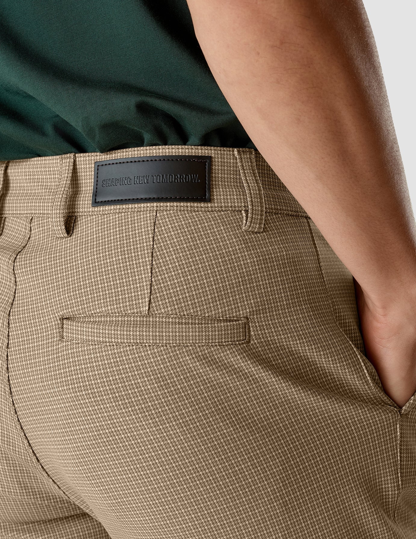 Essential Regular Fit Plaid Khaki Pants for Men - Comfortable Casual & Office Wear
