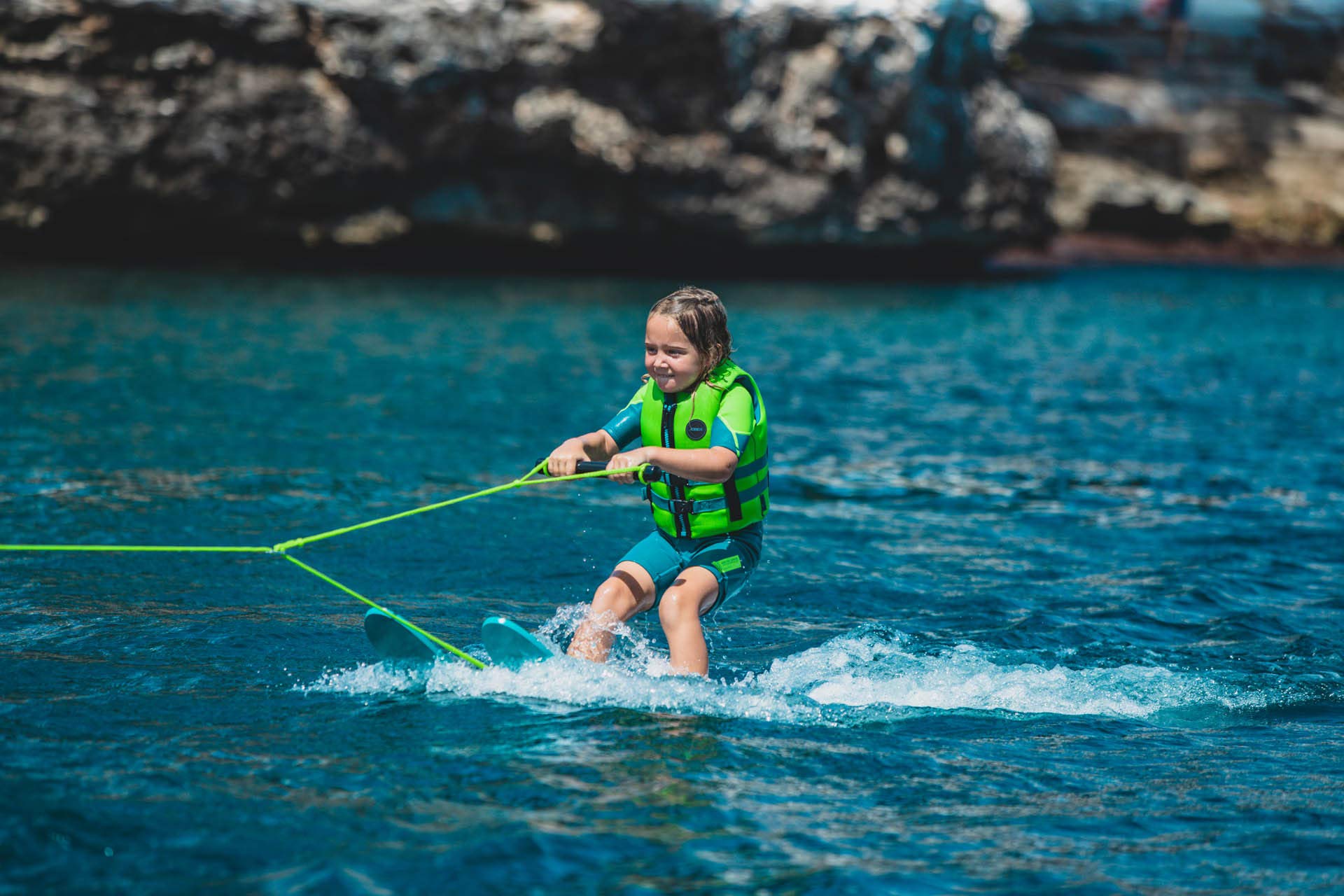 Jobe Nuevo 2024 Kids Water Skis - Multicolor Training Skis for Children | Perfect for Beginners Learning to Ski on Lakes & Rivers