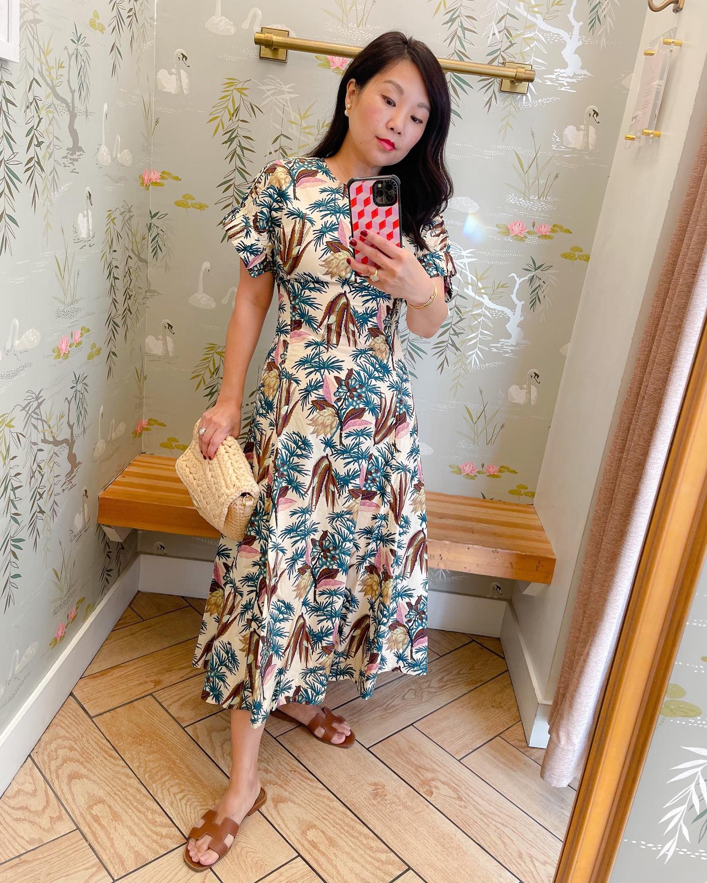 Ulla Johnson Devon Dress - Floral Print Midi Dress for Women | Elegant Summer & Wedding Guest Dress | Perfect for Beach Vacations & Special Occasions