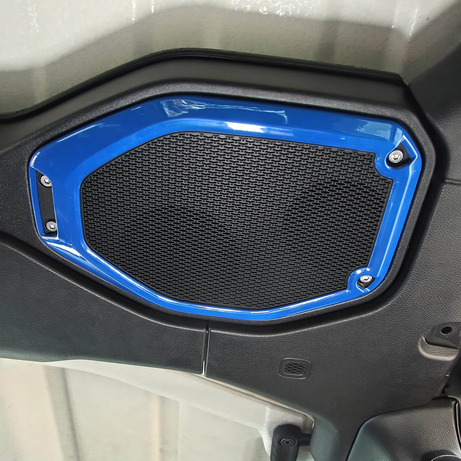 JeCar Premium Speaker Frame Trim Cover for 2018-2023 Jeep Wrangler JL JLU & Gladiator JT - Interior Accessories Upgrade (Blue) - Perfect for Off-Road Adventures & Car Audio Enhancement