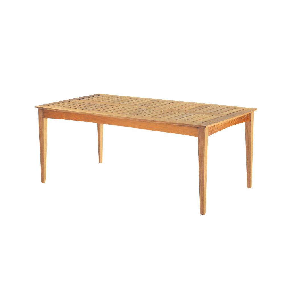 Premium Amalfi Outdoor Rectangular Teak Dining Table - Weather-Resistant Teak Wood Patio Furniture for Backyard, Garden & Poolside Dining