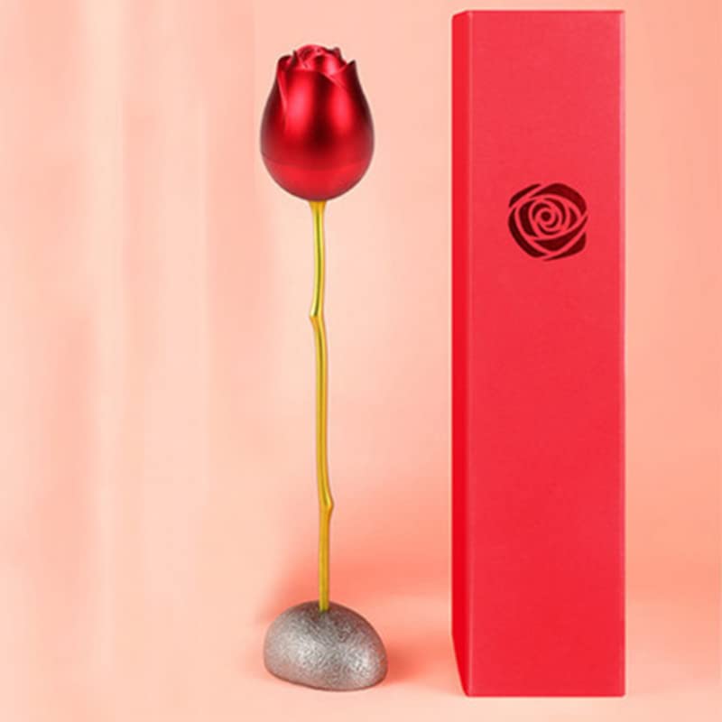 Artificial Metal Rose Flower with Creative Love Jewelry Gift Box - Elegant Kraft Paper Display Box for Earrings, Necklace, Bracelet, Pendant & Engagement Rings - Perfect for Wedding Proposals, Anniversary Gifts & Romantic Surprises