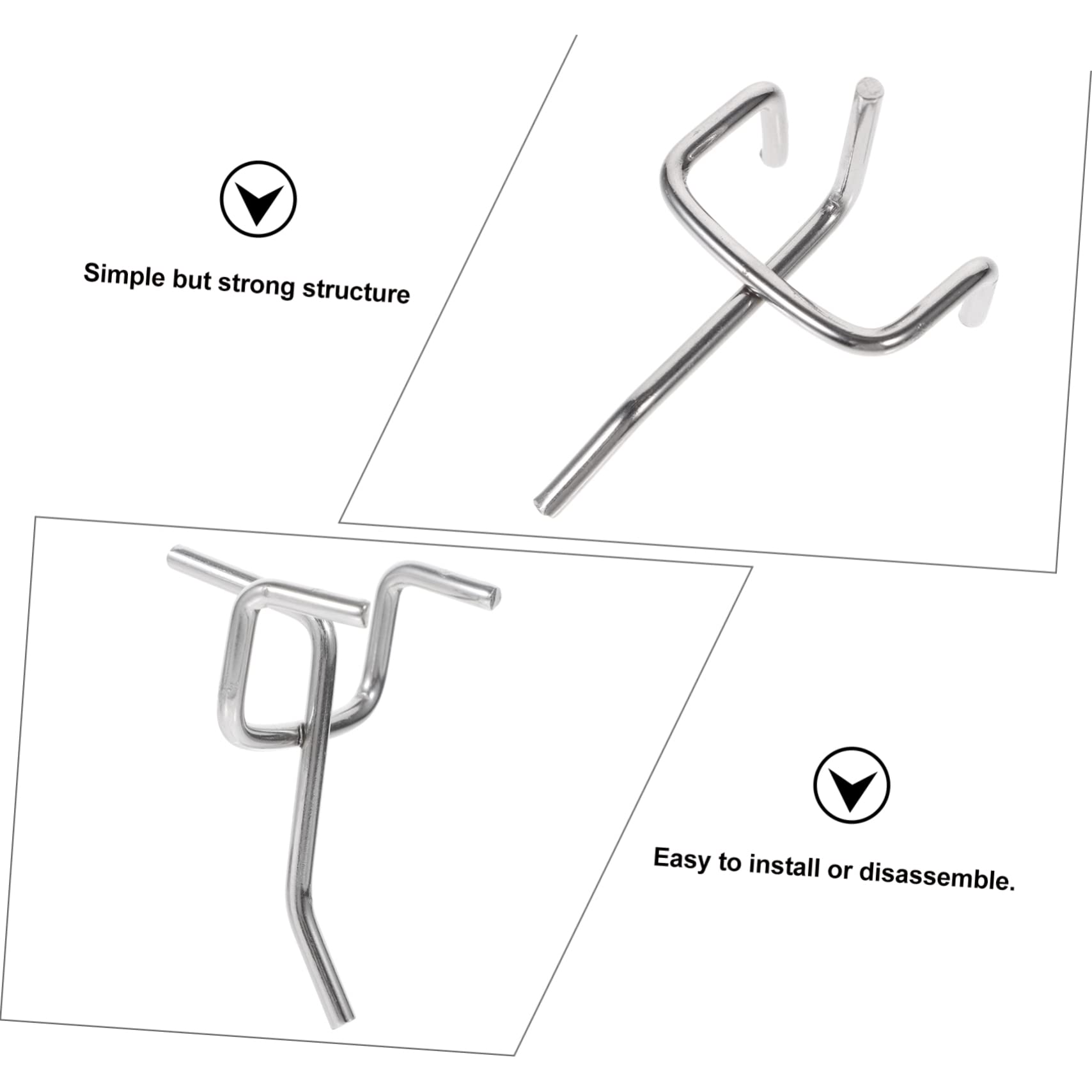 iplusmile 200 Pcs Pegboard Hooks - Heavy Duty Iron Tool Organizer Hooks for Workshop, Garage & Retail Store Organization - Perfect for Hanging Tools, Accessories & Supplies