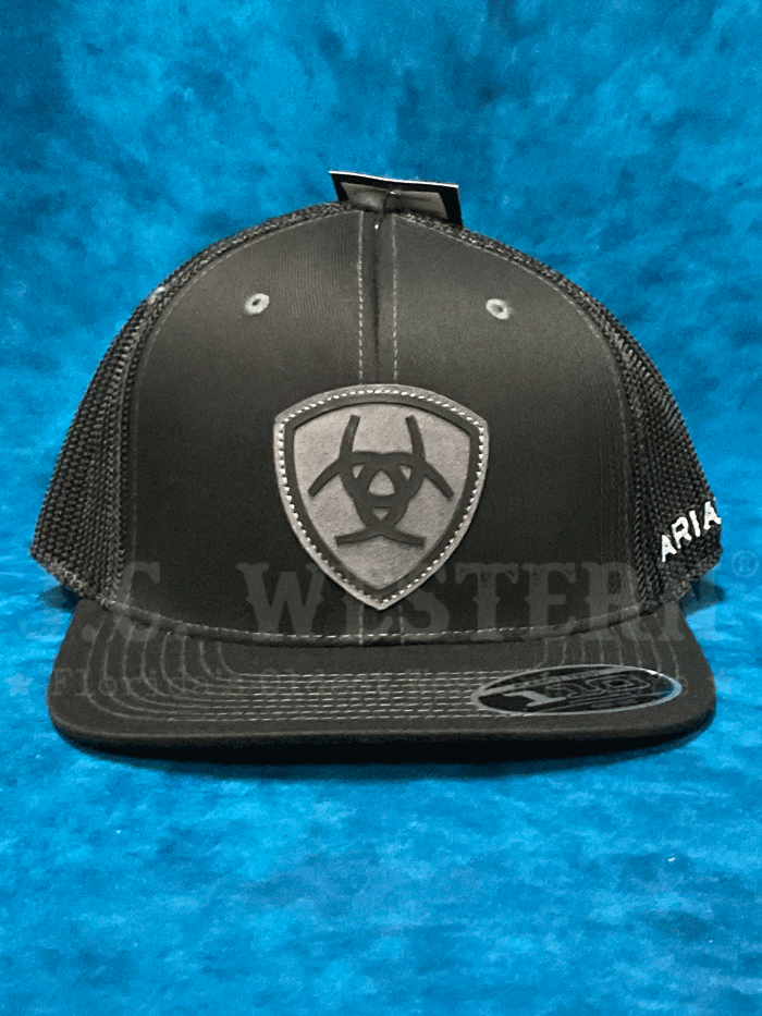 Ariat A300089401 Flexfit 110 Cap with Suede Patch - Black Baseball Hat for Men, Outdoor Sports & Casual Wear