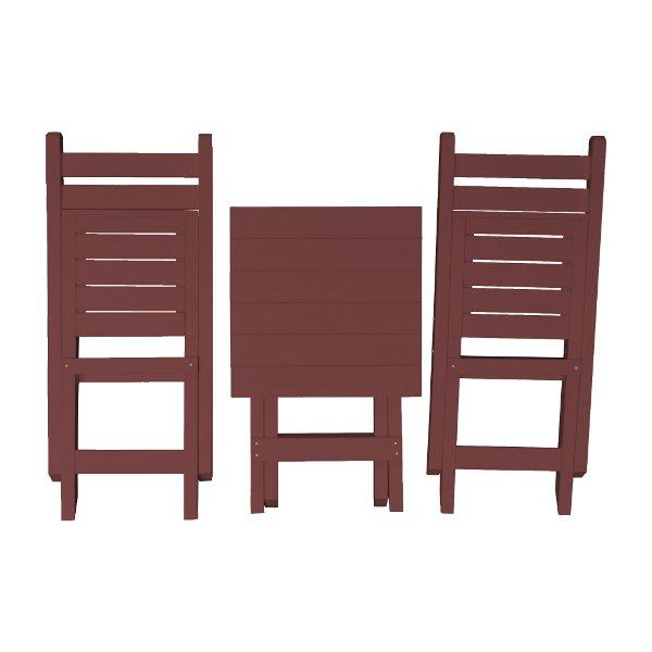 Coronado Folding Poly Bistro Set - Outdoor Patio Dining Table and Chairs for Garden, Balcony, Poolside | Weather-Resistant & Space-Saving