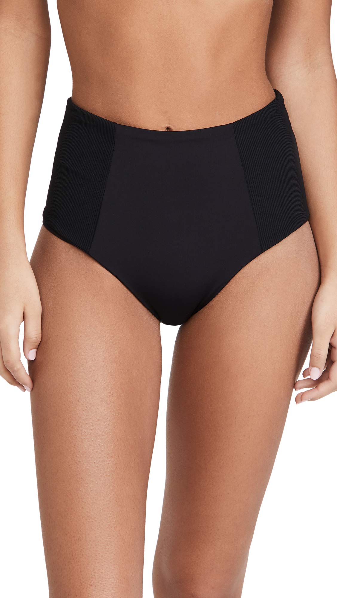 L*Space Jackie High-Waisted Bikini Bottoms - Black - XS - Perfect for Beach Vacations & Poolside Relaxation