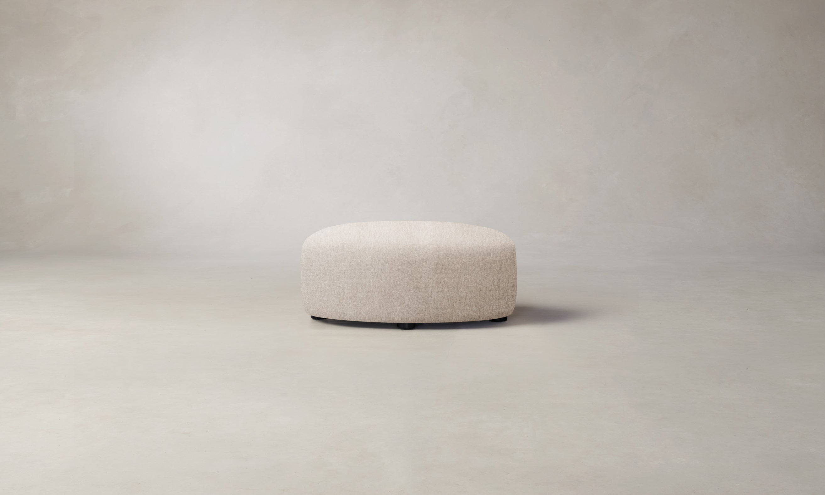 Luxury Chelsea Ottoman with Deep Pile Mohair in Limestone - Perfect for Living Room, Bedroom & Home Office Seating