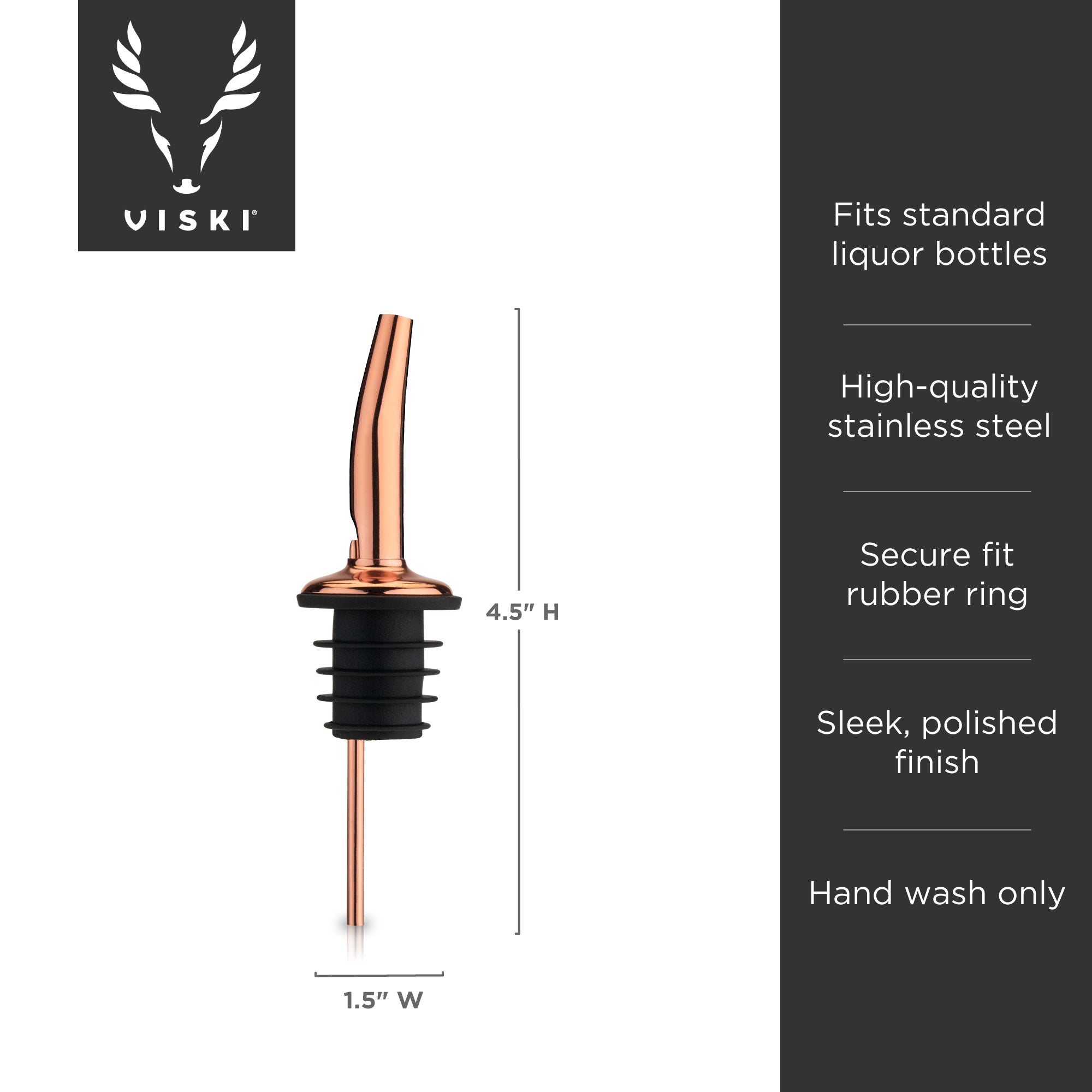 Premium Summit Liquor Pourer - Stainless Steel Drip-Free Spout for Wine, Whiskey & Liquor Bottles - Perfect for Home Bars, Parties & Restaurants