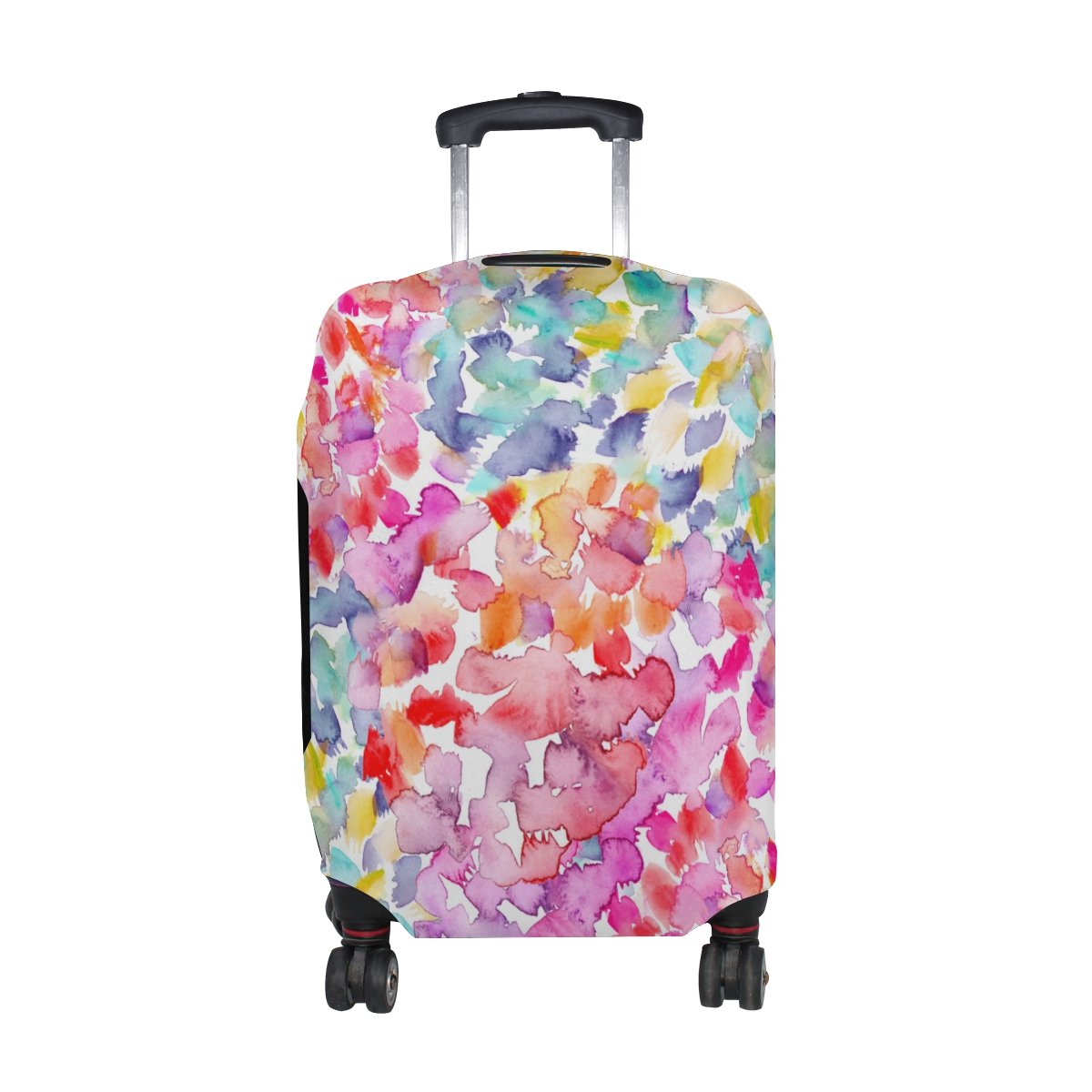 Polka Dot Floral Luggage Cover Protector - Stylish Suitcase Protector for Men & Women | Travel Accessory for Airplane, Train & Bus Trips