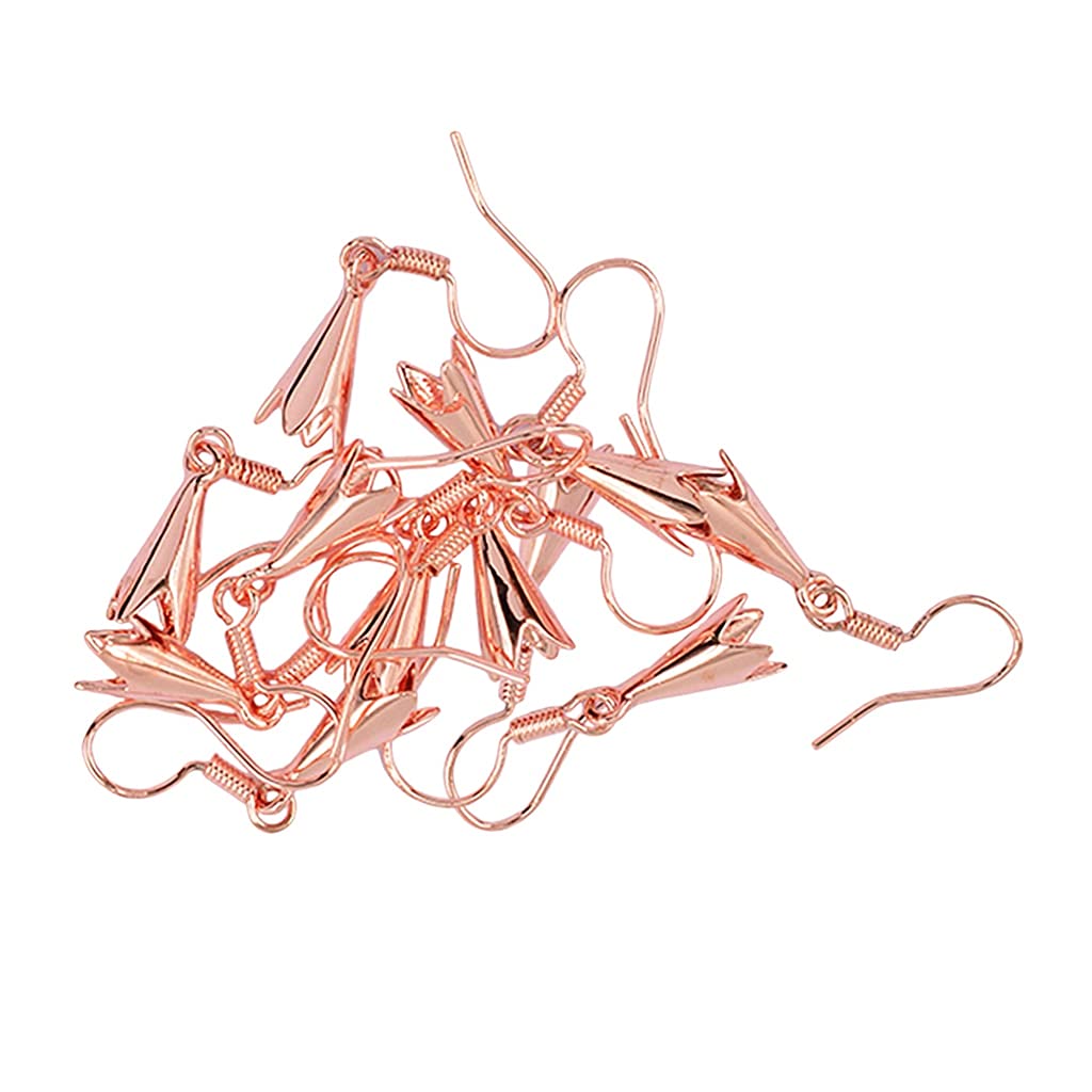 10PCS Brass Earring Hooks with Coil Ear Wires - DIY Jewelry Findings for Beading, Charms & Crafting - Perfect for Handmade Earrings, Necklaces & Bracelets