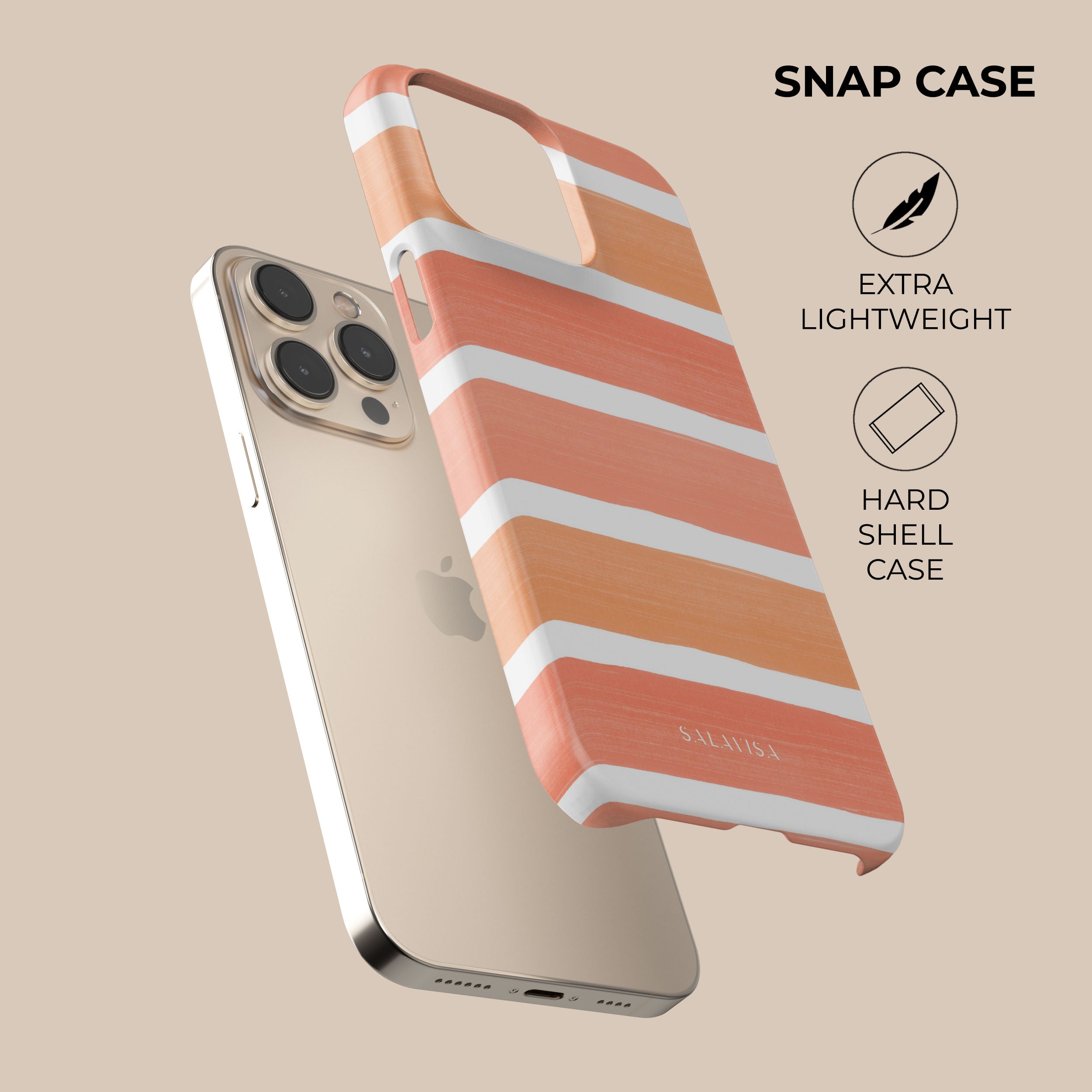 Sunset Stripes Phone Case for iPhone & Samsung - Stylish Protective Cover with Grip - Perfect for Daily Use, Travel & Outdoor Activities