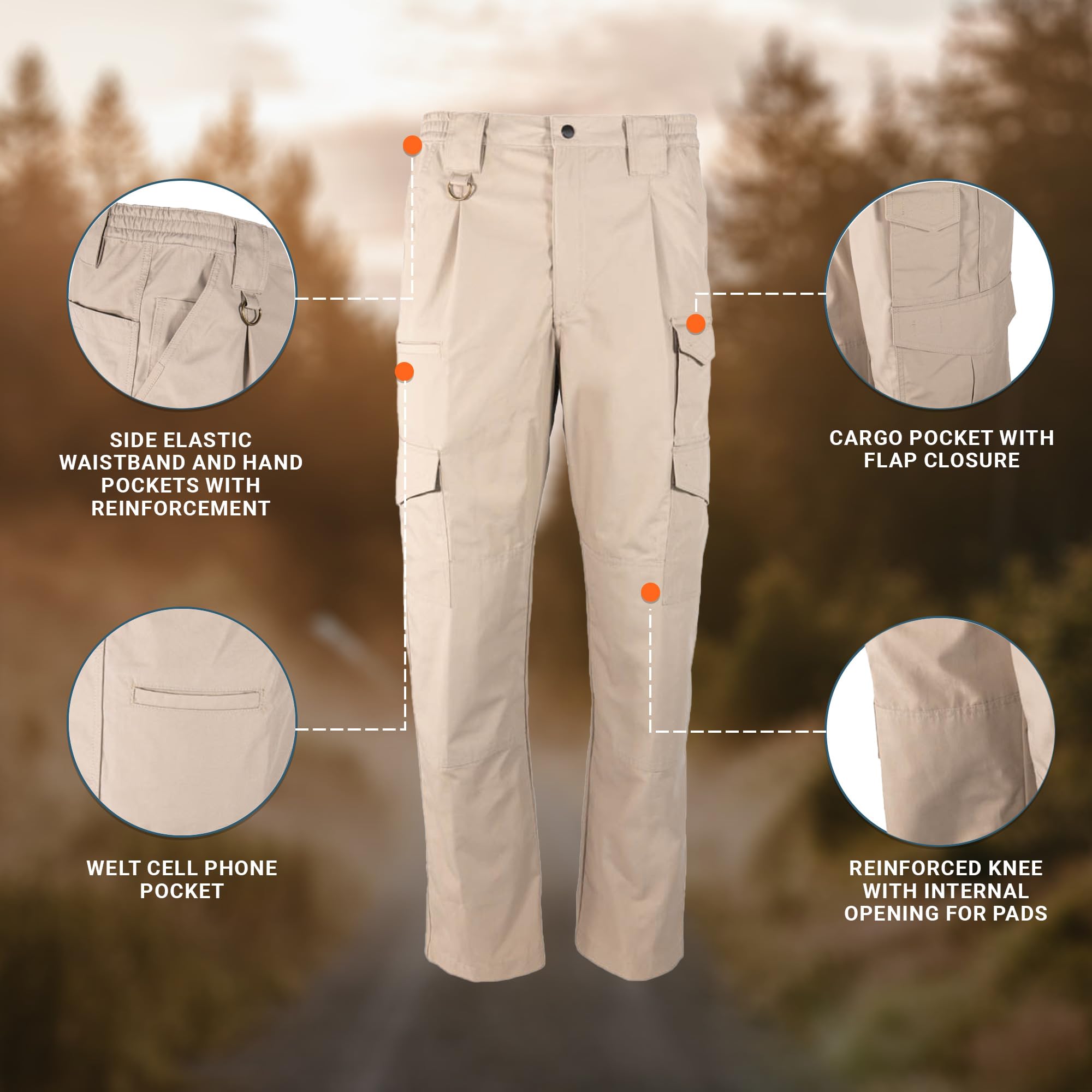 Propper Men's Canvas Tactical Pants - Durable Outdoor Work Pants for Hiking, Hunting & Tactical Operations | Heavy Duty Military Style Cargo Pants