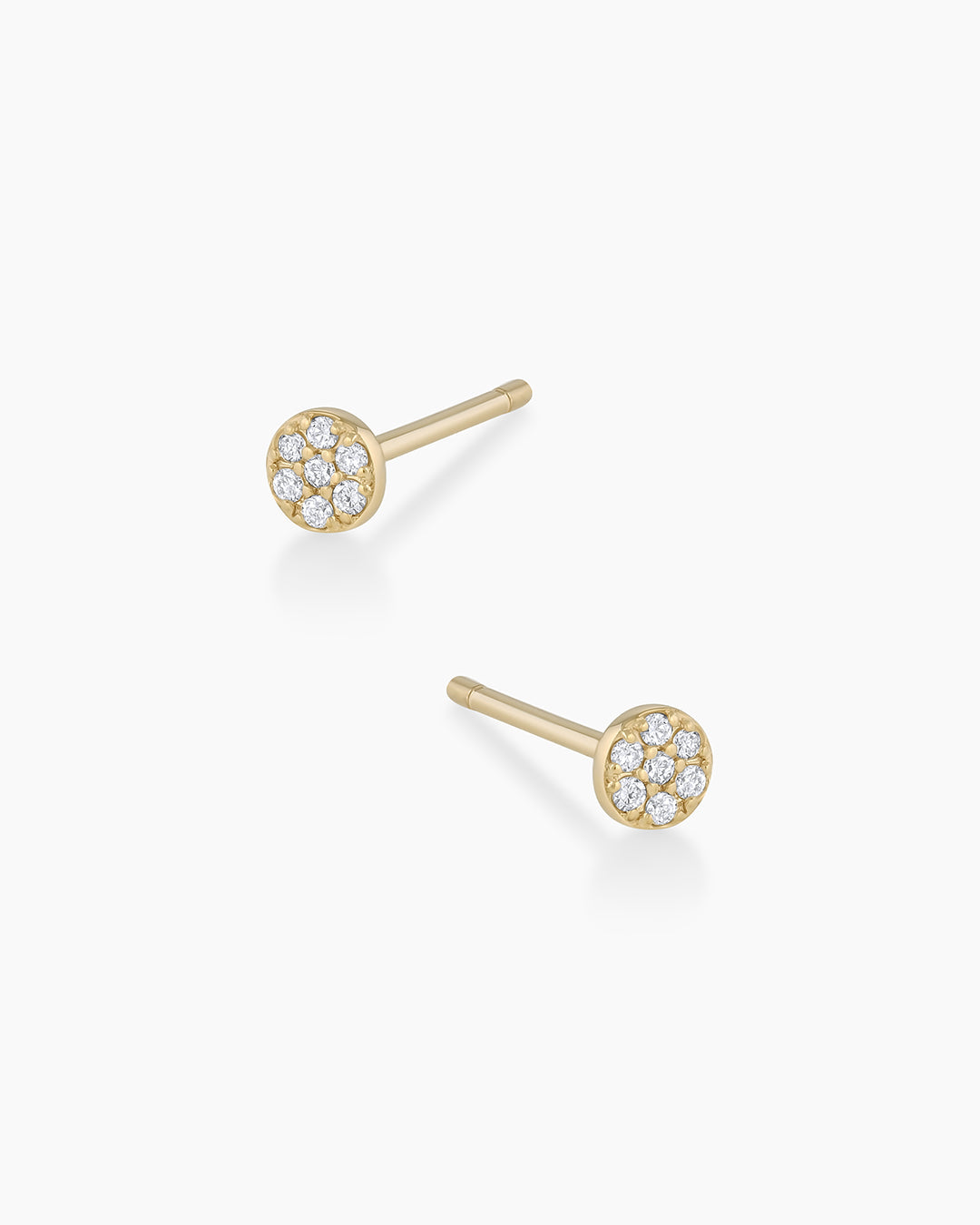 Diamond Pavé Stud Earrings - 14K Gold Plated Cubic Zirconia Studs for Women | Perfect for Everyday Wear, Parties & Special Occasions