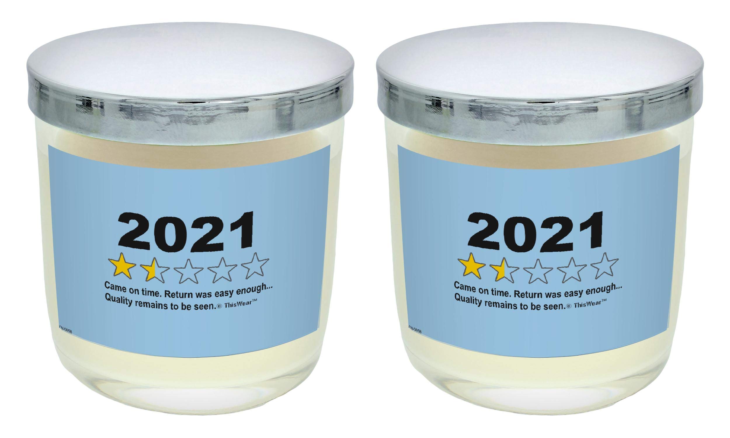 ThisWear Scented Candles 2-Pack - Aromatherapy Candle Set with Apple Fragrance for Home Relaxation, Meditation & Stress Relief