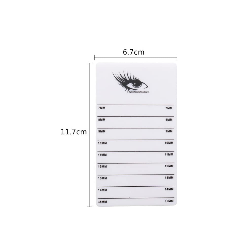 Beaupretty 2 Pcs False Eyelash Scale Plate - Professional Eyelash Extension Stand & Display Board for Lash Artists - Double Row Lash Grafting Tool for Salon & Home Use - Perfect for Eyelash Extension Practice & Beauty Salon Supplies