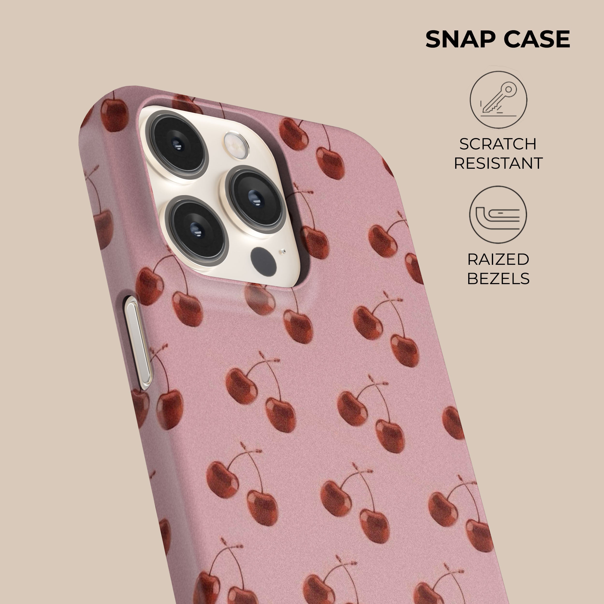 Cherry Bliss Phone Case - Trendy & Protective iPhone Cover for Women & Men - Durable Shockproof Slim Design - Perfect for Everyday Use, Travel & Outdoor Activities