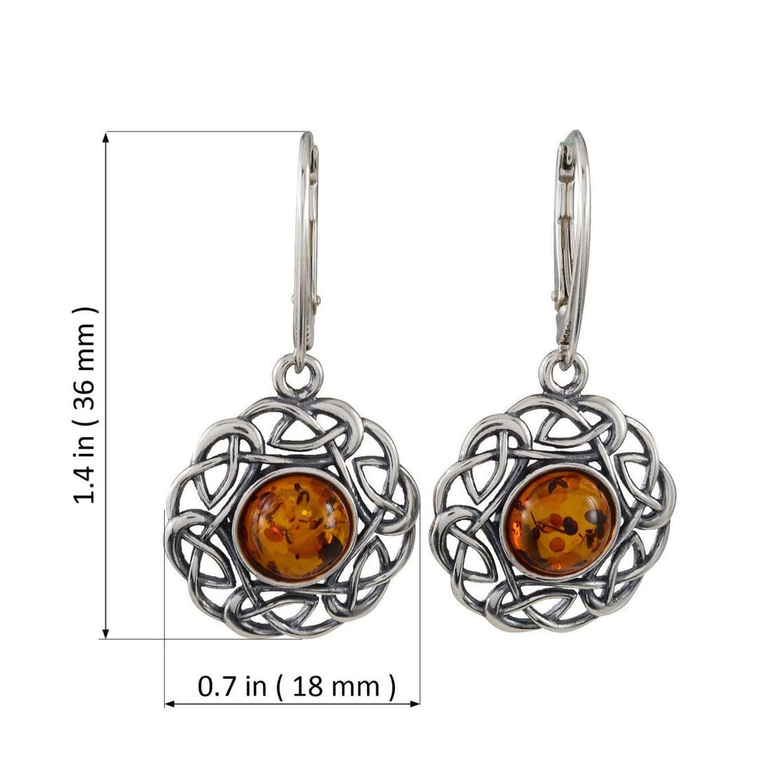Natural Baltic Amber & Sterling Silver French Leverback Earrings for Women - Hypoallergenic Jewelry for Everyday Wear & Special Occasions