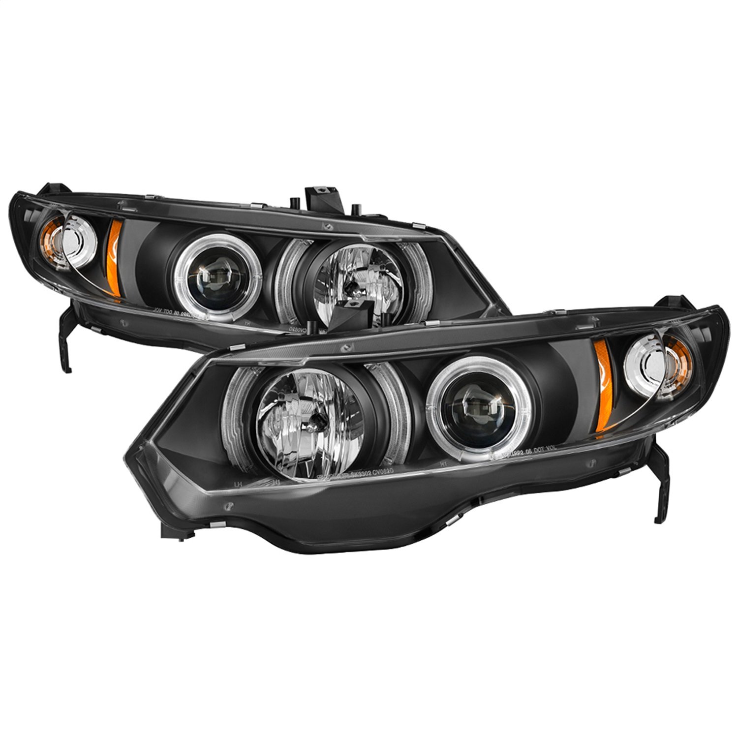 Spyder Auto 5010780 LED Halo Projector Headlights - Black/Clear - High Performance Lighting for Trucks & Jeeps - Perfect for Off-Roading & Night Driving