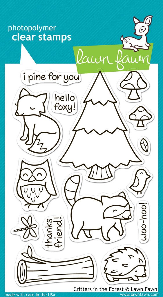 Lawn Fawn Critters in the Forest Bundle - 2-Piece Stamp & Die Set for Card Making, Scrapbooking & DIY Crafts | Perfect for Greeting Cards, Journals & Paper Projects
