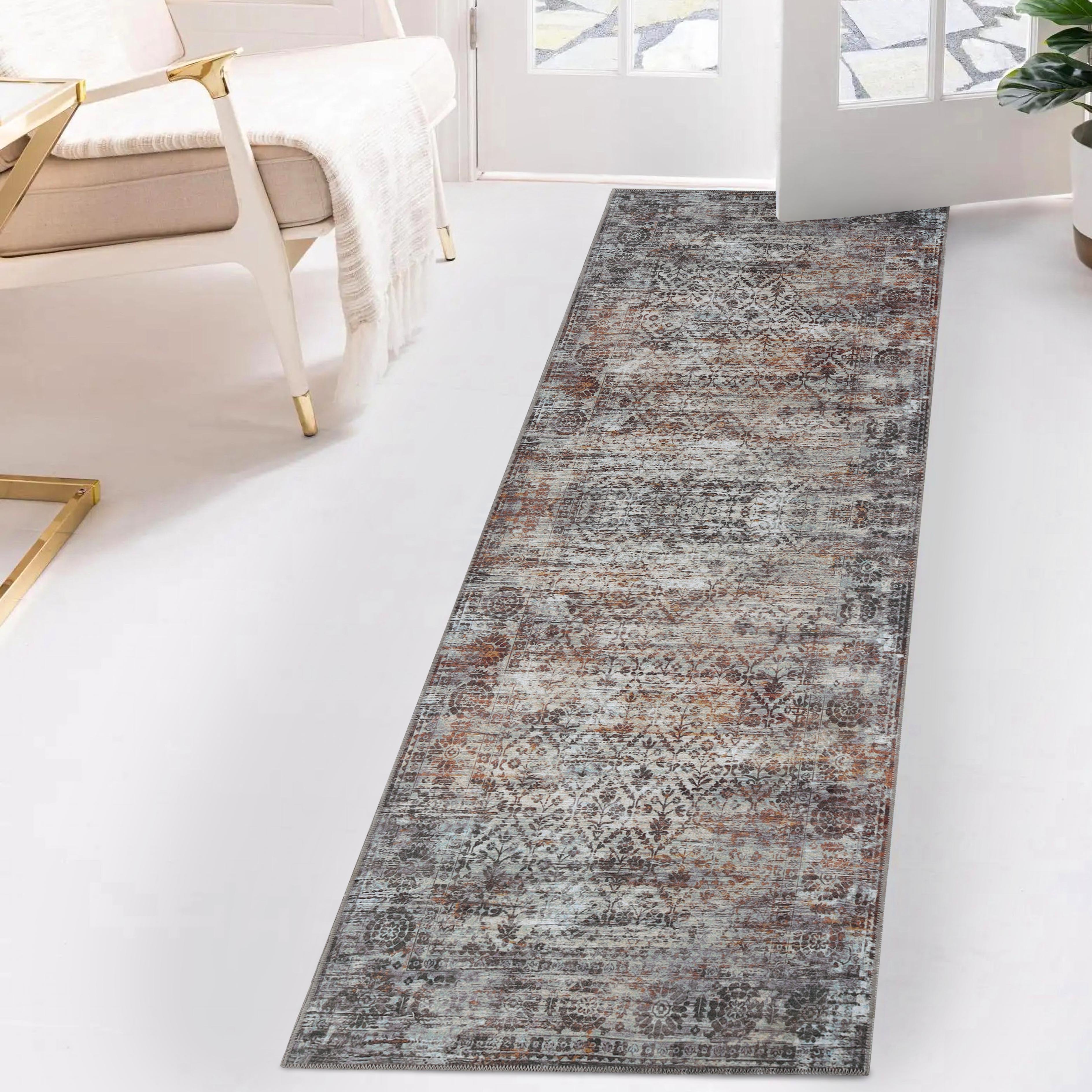Macaw Lattice Non-Slip Washable Indoor Area Rug - Soft Comfort for Living Room, Bedroom, or Hallway Runner