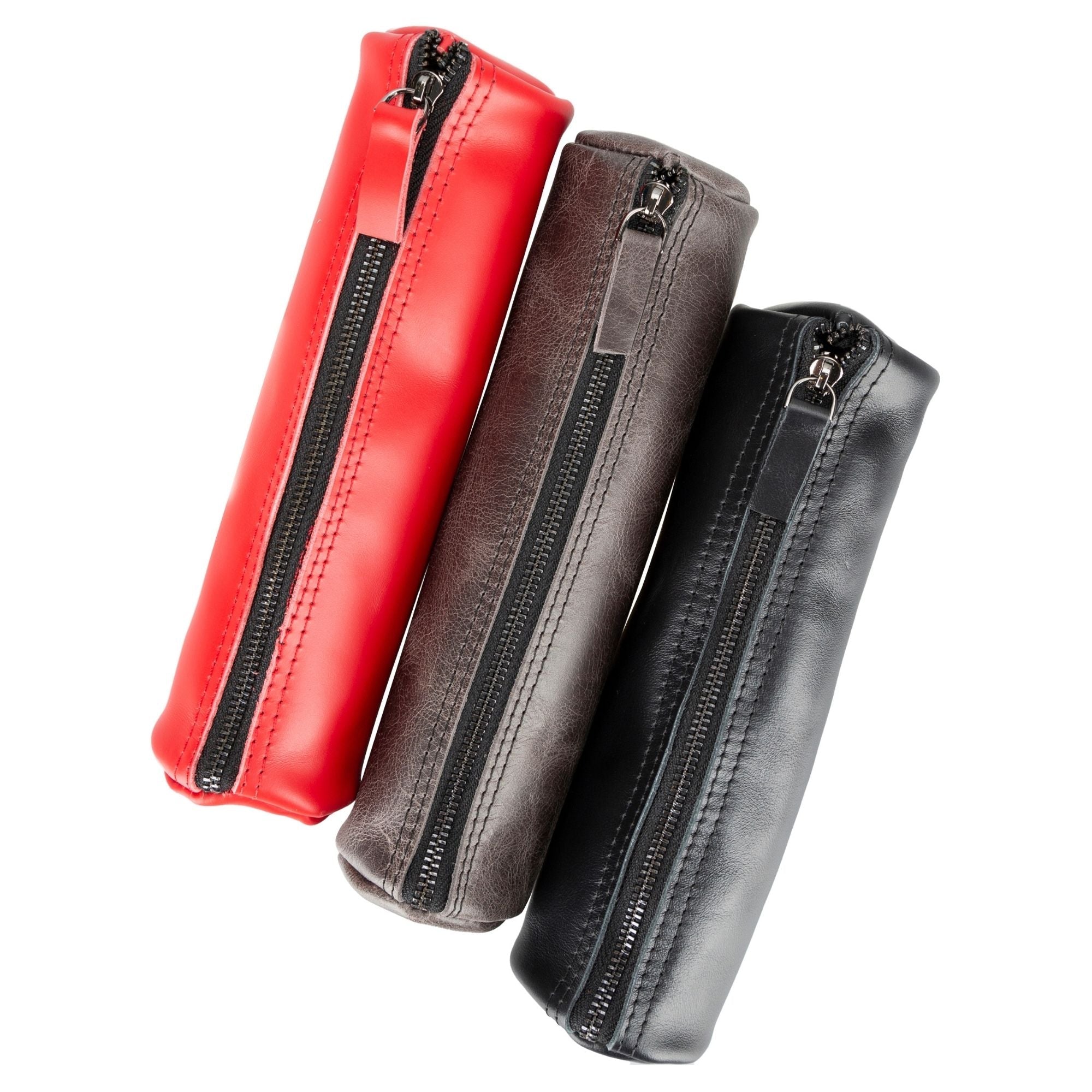 Handmade Genuine Cow Leather Pencil Case - Premium Leather School & Office Supplies for Students & Professionals - Perfect for School, Work & Travel Organization