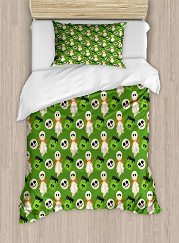 Fern Green Orange and Ecru