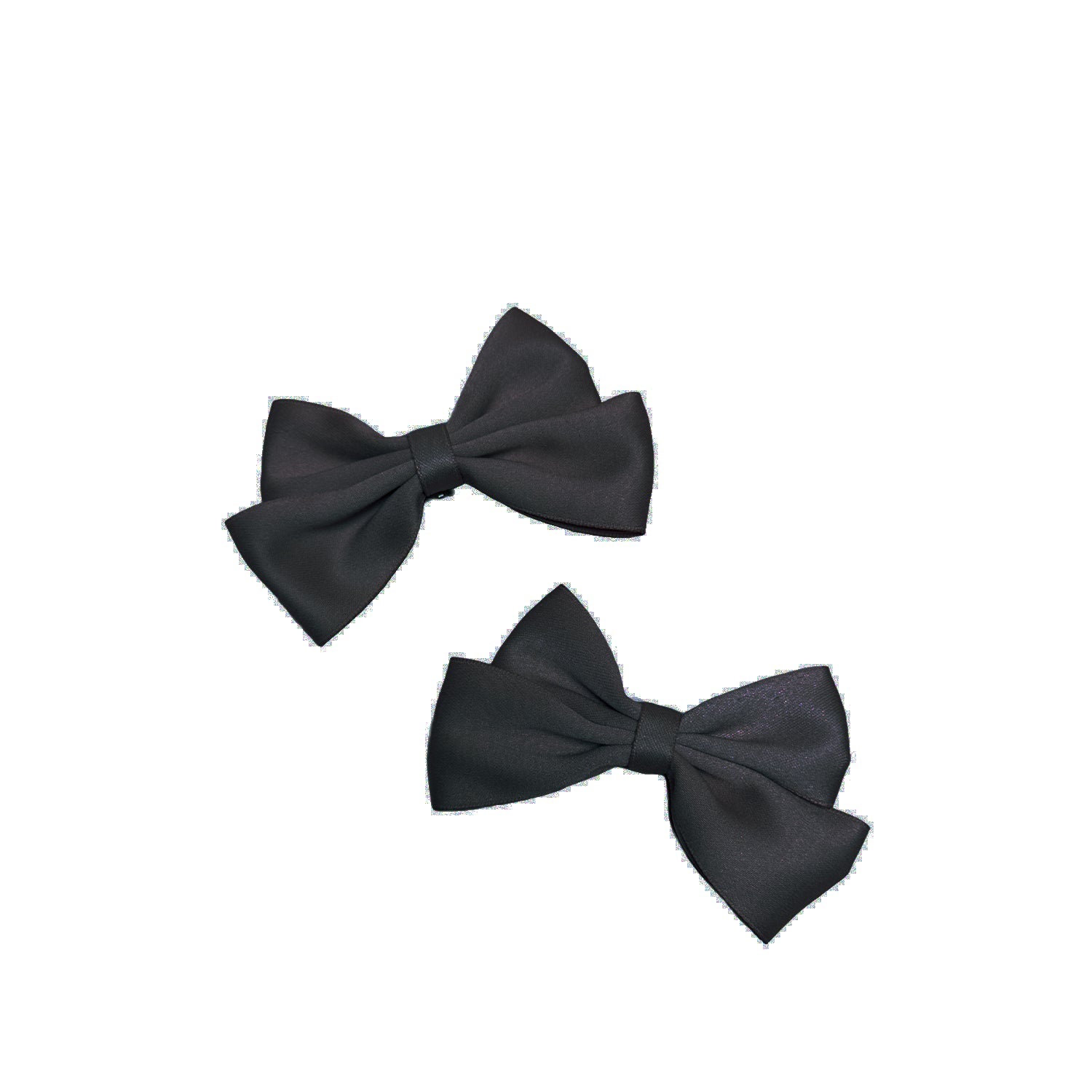 Kennie Rylie Black Satin Bow Shoe Clips - Elegant Shoe Accessories for Weddings, Prom & Special Occasions