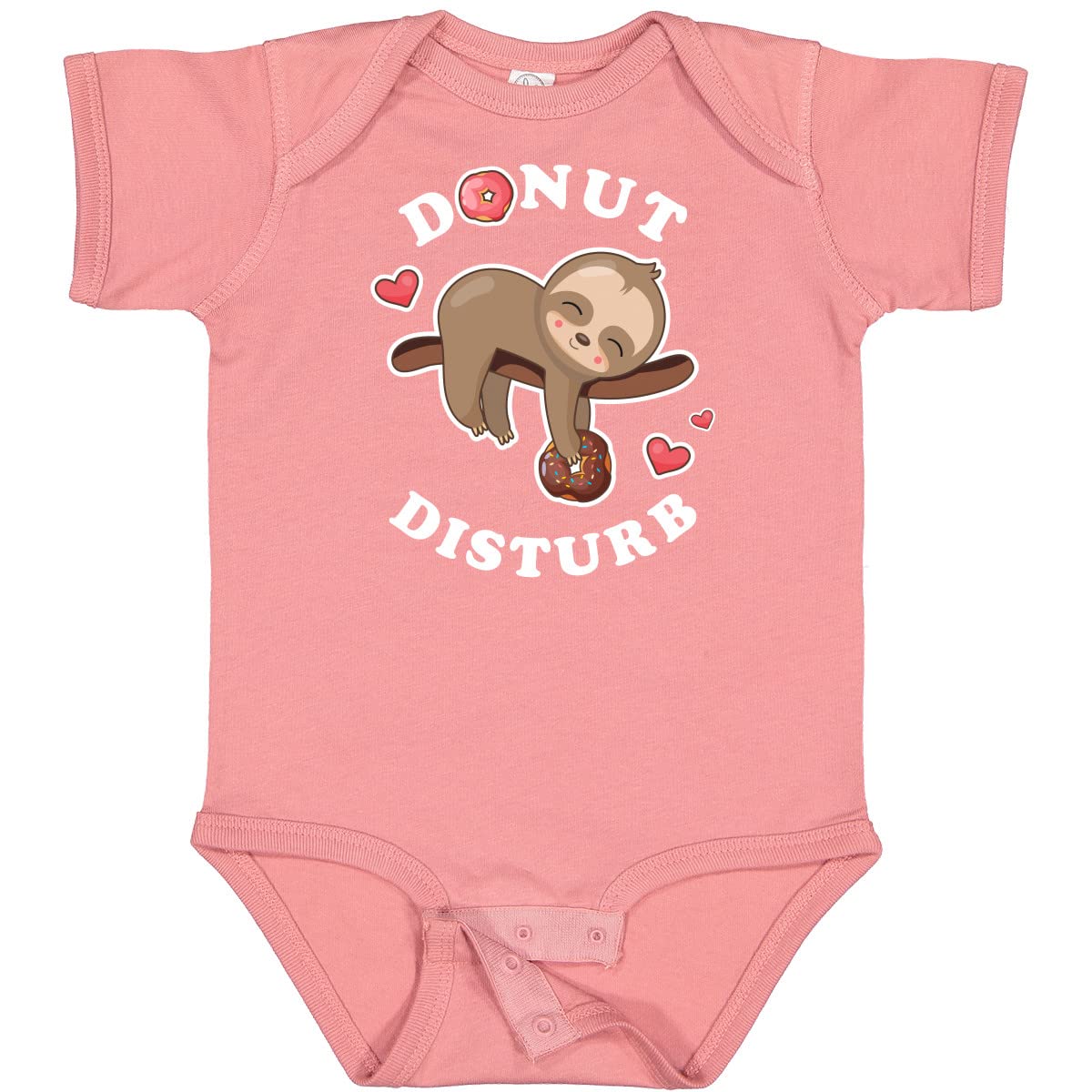 Inktastic Donut Disturb Sloth Baby Bodysuit - Cute Animal Print Onesie for Newborns & Infants - Perfect for Playtime, Photo Shoots & Gifts