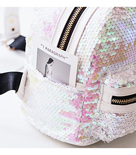 Sparkly Sequins Rabbit Ears Backpack for Women - Cute Casual Rucksack Purse for School, Travel & Cosplay Accessories