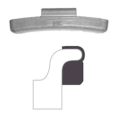 Lead-Free MCN Coated Clip-On Wheel Weights (25-Piece Box) - Perfect for Auto Balancing, Tire Repair, and Smooth Driving Experience