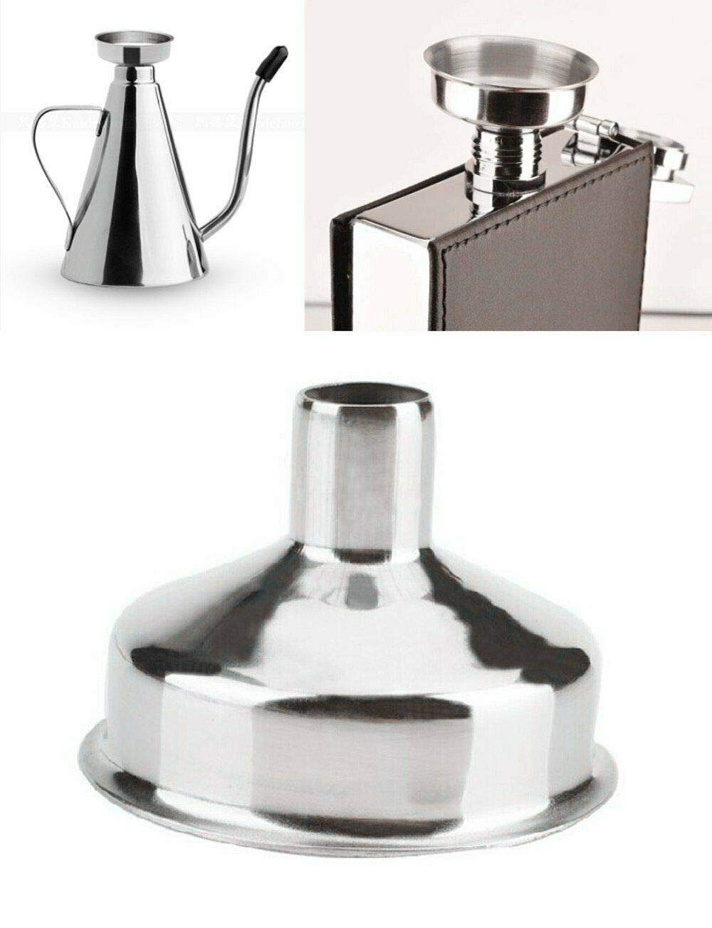 5Pcs Mini Stainless Steel Funnels for Perfume, Essential Oil, Diffuser Bottle & Liquid Transfer - Small Kitchen, Lab, DIY Craft Tools for Precise Pouring