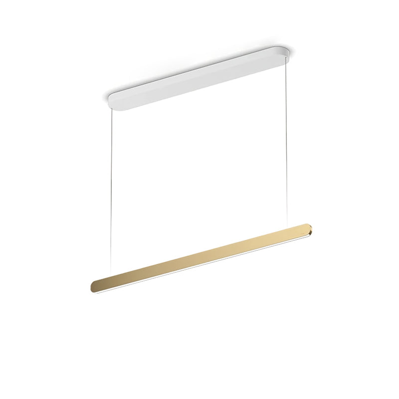 Modern Linear Pendant Light - Adjustable LED Hanging Lamp for Kitchen Island, Dining Room & Office - Sleek Minimalist Design with Warm/Cool Lighting Options